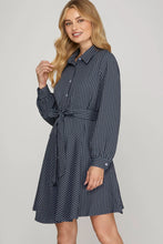 Load image into Gallery viewer, Elevated Striped Mini Dress
