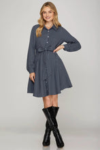 Load image into Gallery viewer, Elevated Striped Mini Dress
