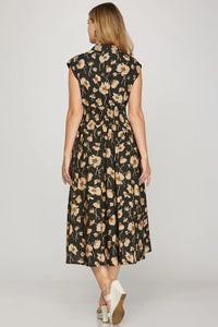 Moonlight Garden Front Zip Dress