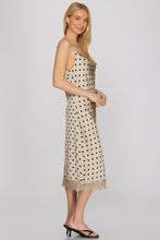 Load image into Gallery viewer, Lucille Polka Dot Cowl Slip Dress
