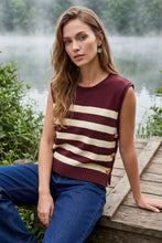 Load image into Gallery viewer, Crush On You Sleeveless Striped Sweater
