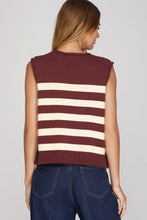 Load image into Gallery viewer, Crush On You Sleeveless Striped Sweater
