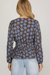On The Go Floral Blouse
