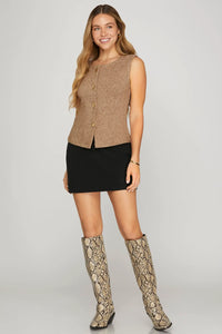 Latte Love Knit Vest