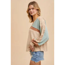 Load image into Gallery viewer, Desert Days Colorblock Lace Top
