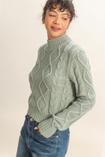 Load image into Gallery viewer, Snuggly Days Cable Knit Sweater
