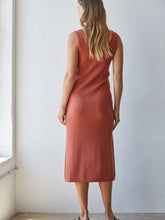 Load image into Gallery viewer, Cinnamon Kiss Ruched Midi Dress
