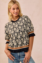 Load image into Gallery viewer, Midnight Rose Printed Sweater
