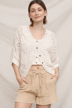 Load image into Gallery viewer, Whispered Lace Crochet Cardigan
