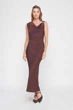 Load image into Gallery viewer, Twilight Cowl Neck Midi Slip Dress
