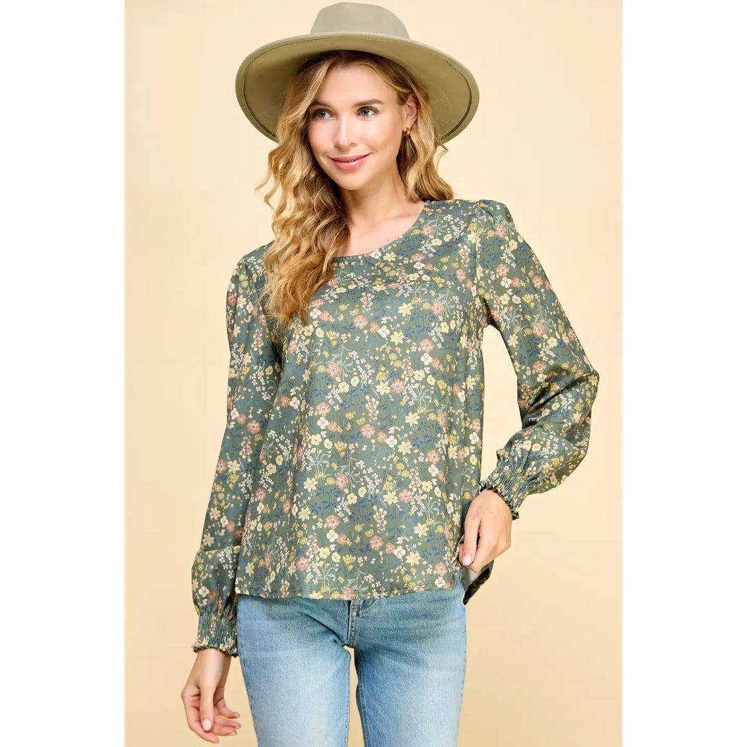 Serene Meadow Floral Top