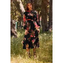 Load image into Gallery viewer, Classic Romance Floral Midi Dress
