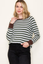 Load image into Gallery viewer, Olive You Striped Knit Top
