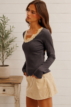 Load image into Gallery viewer, Regal Lace Long Sleeve Top
