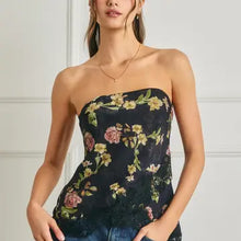 Load image into Gallery viewer, Evening Petals Floral Lace Tube Top
