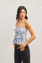 Load image into Gallery viewer, Through The Garden Peplum Top
