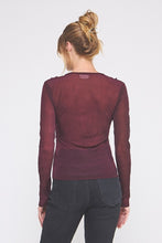 Load image into Gallery viewer, Mood Setter Ruffled Sheer Top

