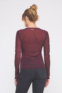 Mood Setter Ruffled Sheer Top
