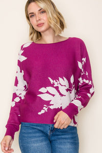 Berry Blossom Floral Sweater