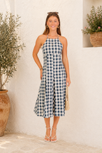 Load image into Gallery viewer, French Market Gingham Halter Midi Dress
