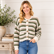 Load image into Gallery viewer, Mountain Air Striped Cardigan
