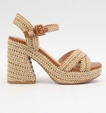 Load image into Gallery viewer, Yara Raffia Platform Heels
