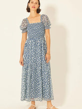 Load image into Gallery viewer, Blue Bell Smocked Midi Dress
