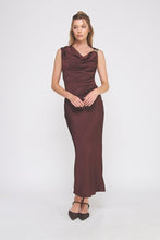 Load image into Gallery viewer, Twilight Cowl Neck Midi Slip Dress

