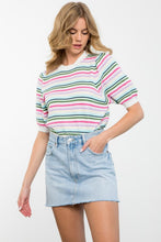 Load image into Gallery viewer, You Brighten My Day Striped Top
